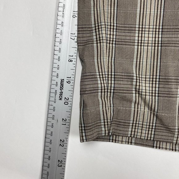 Quiksilver Shorts Mens 32 Cotton Brown Check Plaid Chino Golf Bermuda - Picture 10 of 11